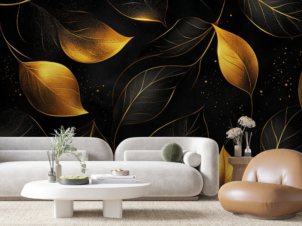 Levélmintás tapéta 0001