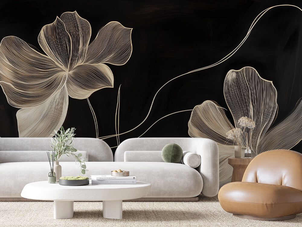 Levélmintás tapéta 0006