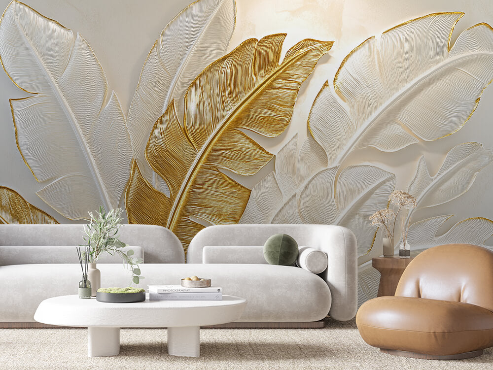 Levélmintás tapéta 0020