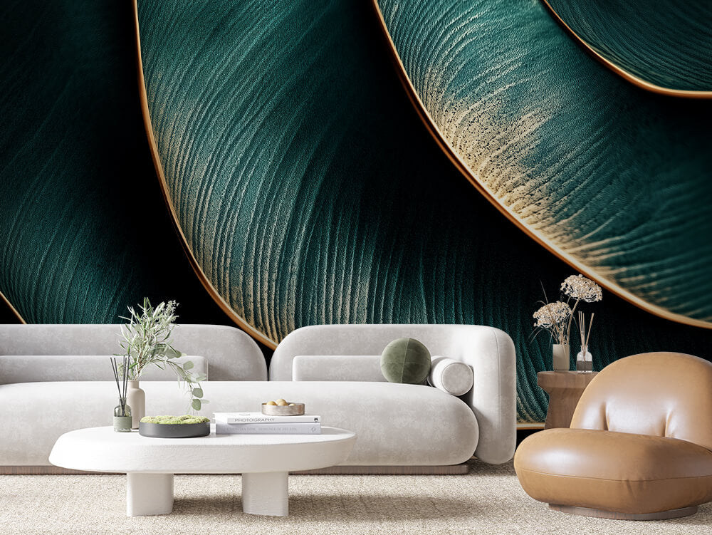 Levélmintás tapéta 0034