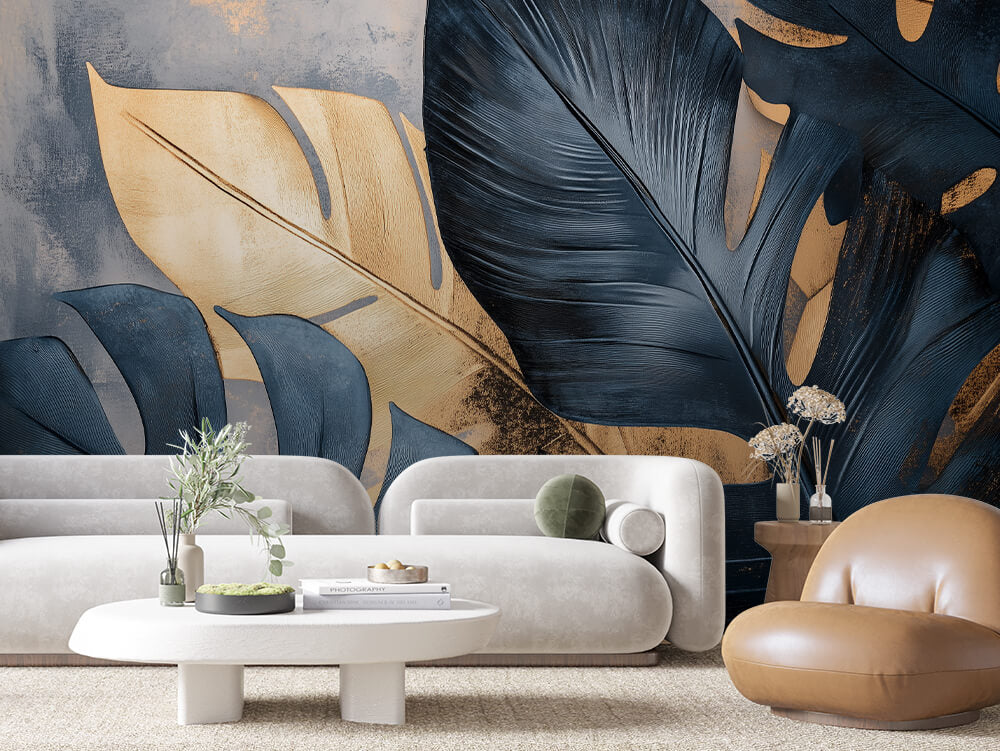 Levélmintás tapéta 0042