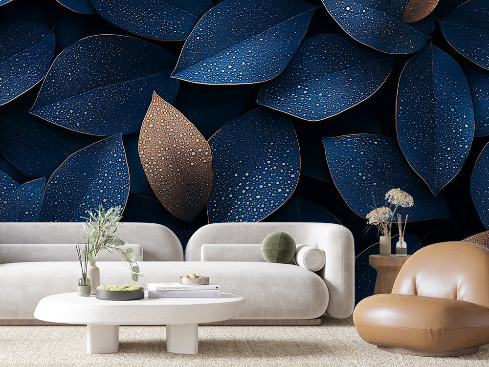 Levélmintás tapéta 0045