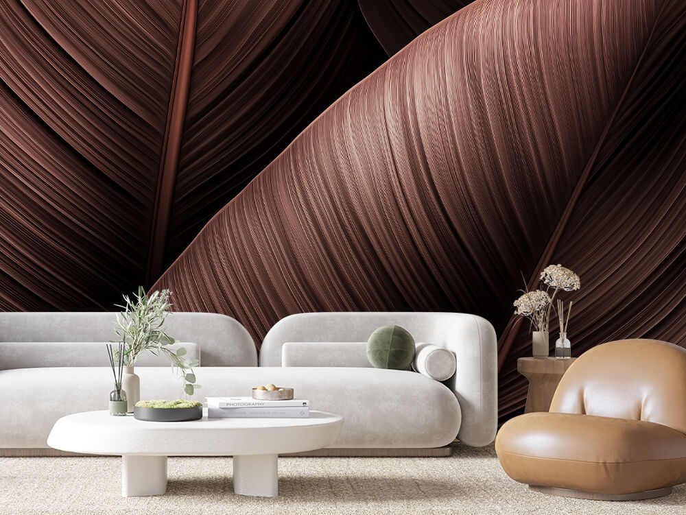 Levélmintás tapéta 0054