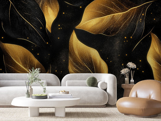 Levélmintás tapéta 0003