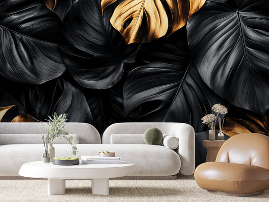 Levélmintás tapéta 0007