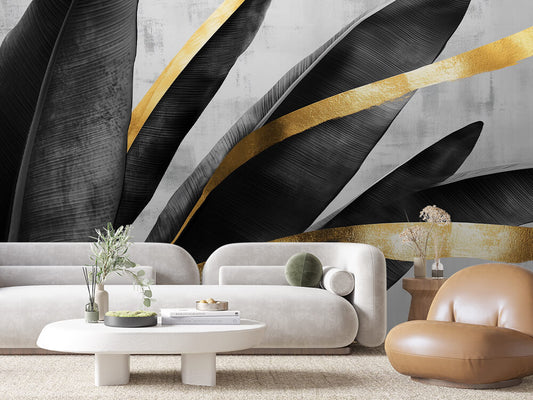 Levélmintás tapéta 0014