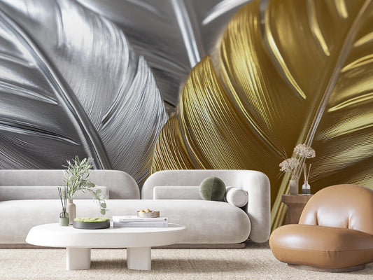 Levélmintás tapéta 0017