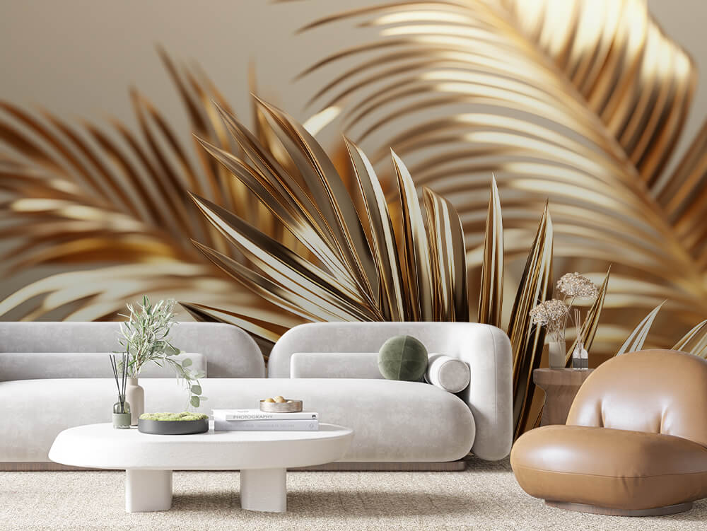 Levélmintás tapéta 0019