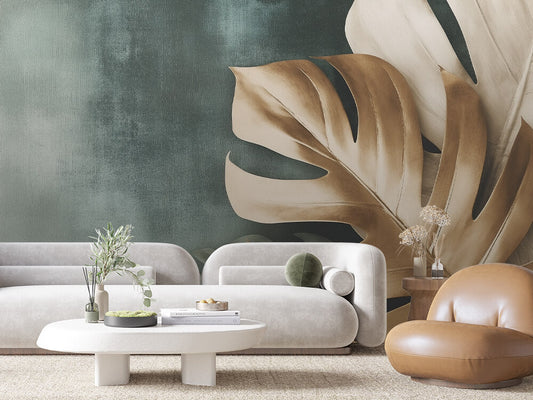 Levélmintás tapéta 0026