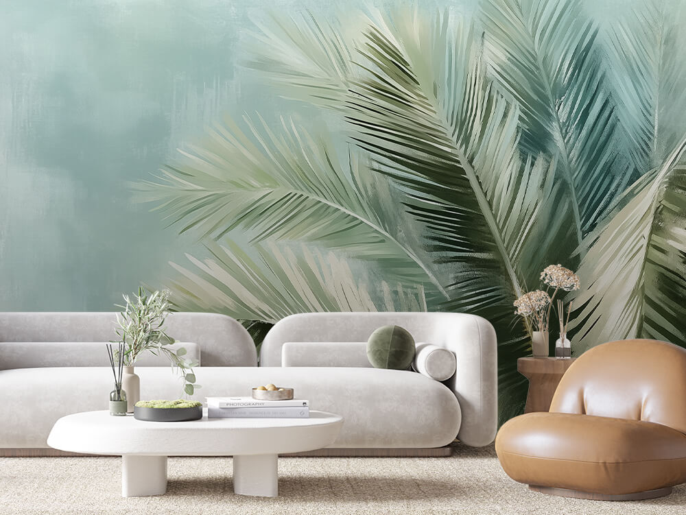 Levélmintás tapéta 0027