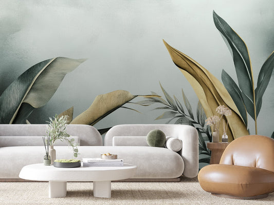 Levélmintás tapéta 0028