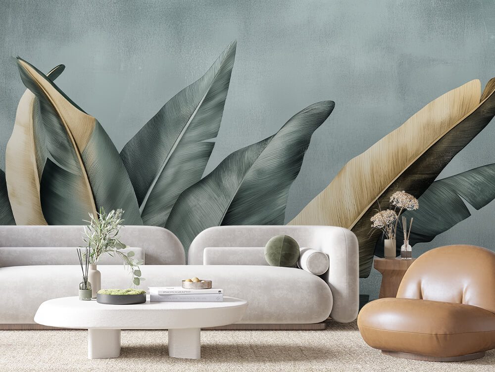 Levélmintás tapéta 0029