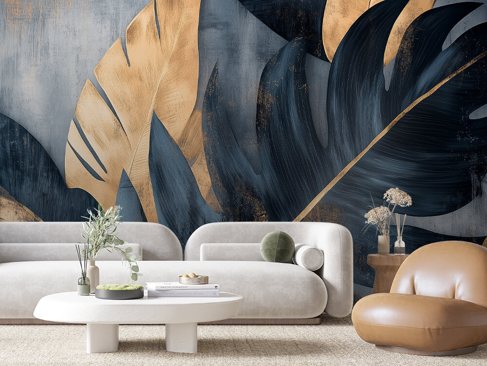 Levélmintás tapéta 0037