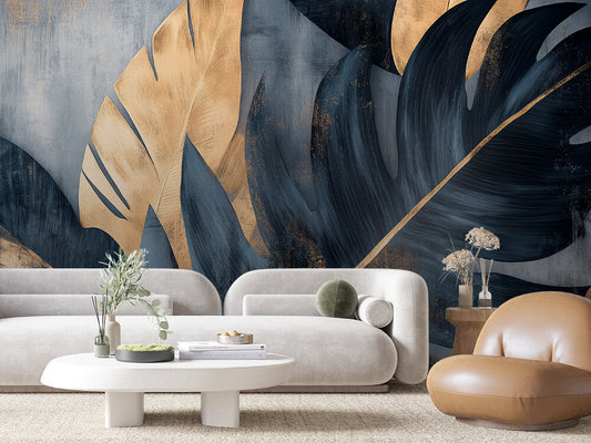 Levélmintás tapéta 0037