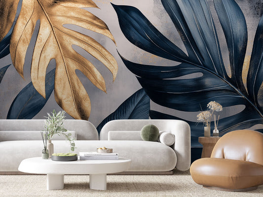 Levélmintás tapéta 0039