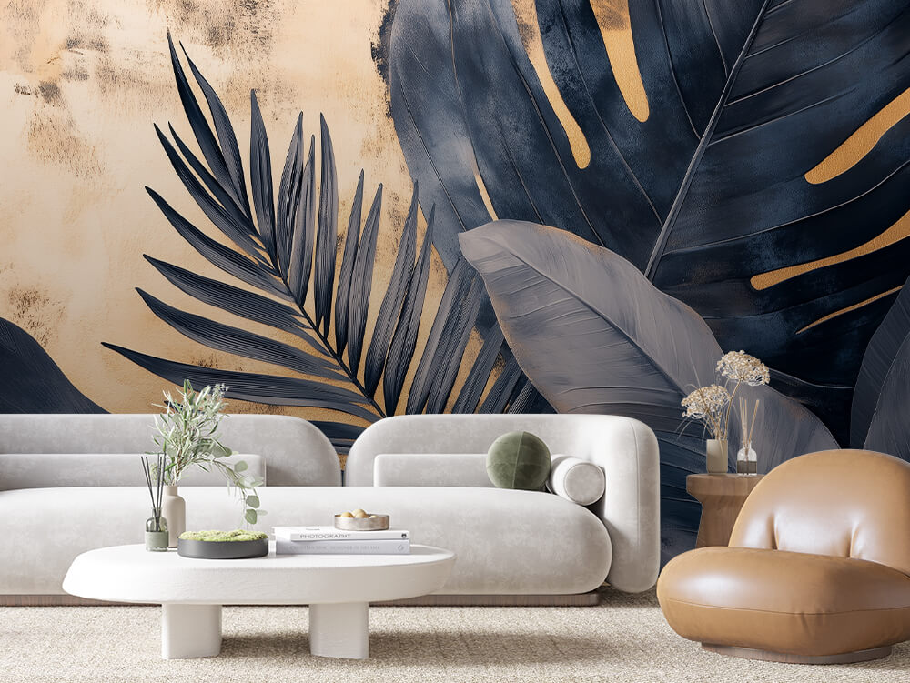 Levélmintás tapéta 0040