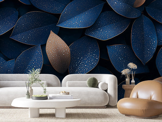 Levélmintás tapéta 0045